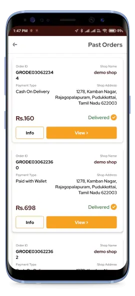 Advance Food Delivery App Features